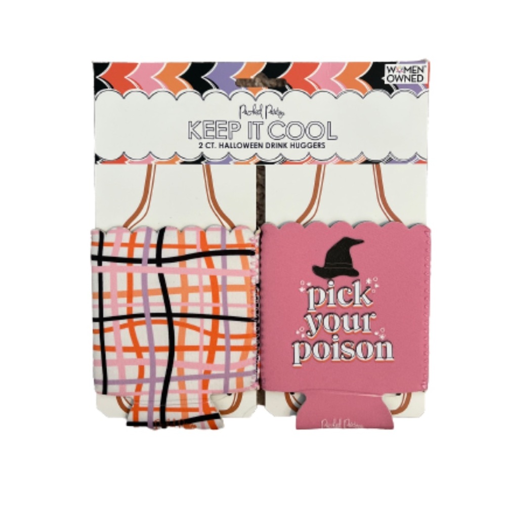 New! 2ct Halloween drink koozies